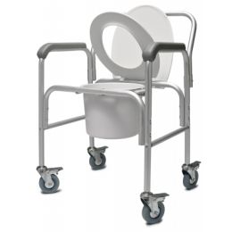 Commode, 3-in-1 Aluminum Commode with Wheels