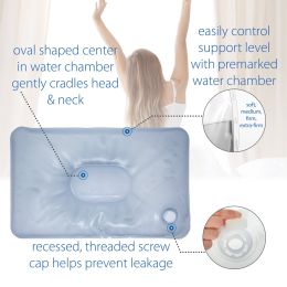 Water Pillow, Tri-Core Adjustable Cervical Support (FIB-297)