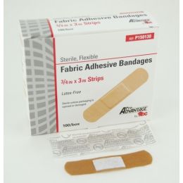 Bandages, Fabric Adhesive Strip (3/4" x3"/bx 100/sterile)