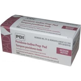 Povidone-Iodine Prep Pad (100 prep pads/ B51200)