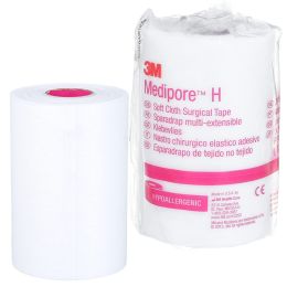 3M™ Medipore™ Hypoallergenic Soft Cloth Medical Tape, 2864, 4 in x 10 yd (10.1 cm x 9.1 m)