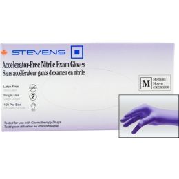 Nitrile Medical Exam Gloves, Accelerator-Free- MEDIUM (chemotherapy rated/ bx 100)