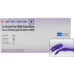 Nitrile Medical Exam Gloves, Accelerator-Free- LARGE (chemotherapy rated/ bx 100)