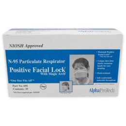 N95 Particulate Respirator Mask/ AlphaProTech/#695/pk 35