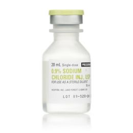 Saline Solution/ Sodium Chloride NACC/ Injection/ Sterile/ (Normal/0.9% / 20ml)/ bx 25